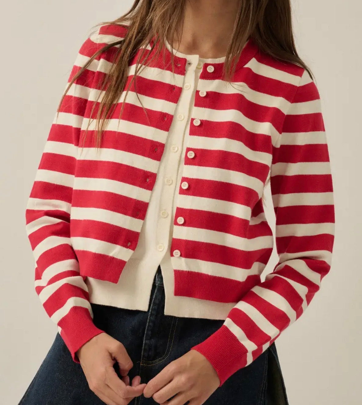 Cami Striped Cardigan