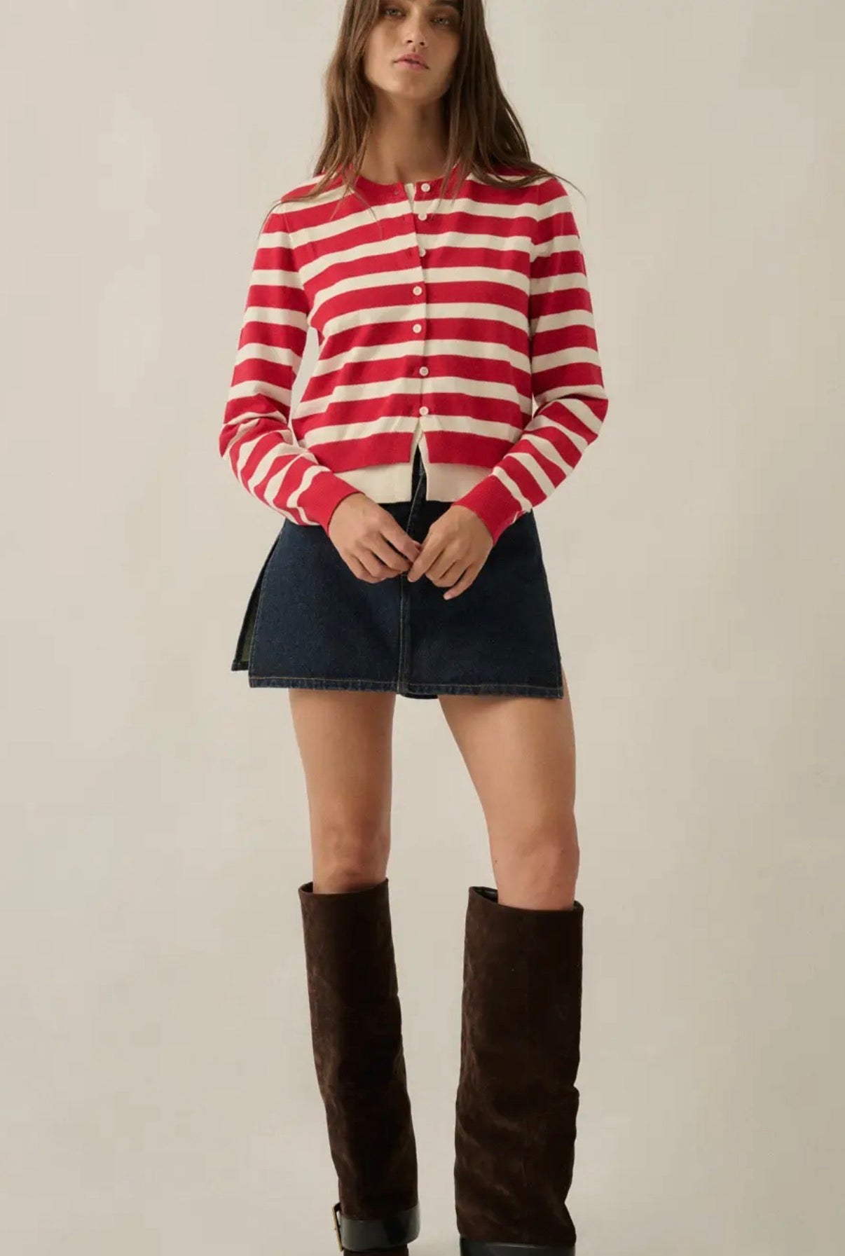 Cami Striped Cardigan