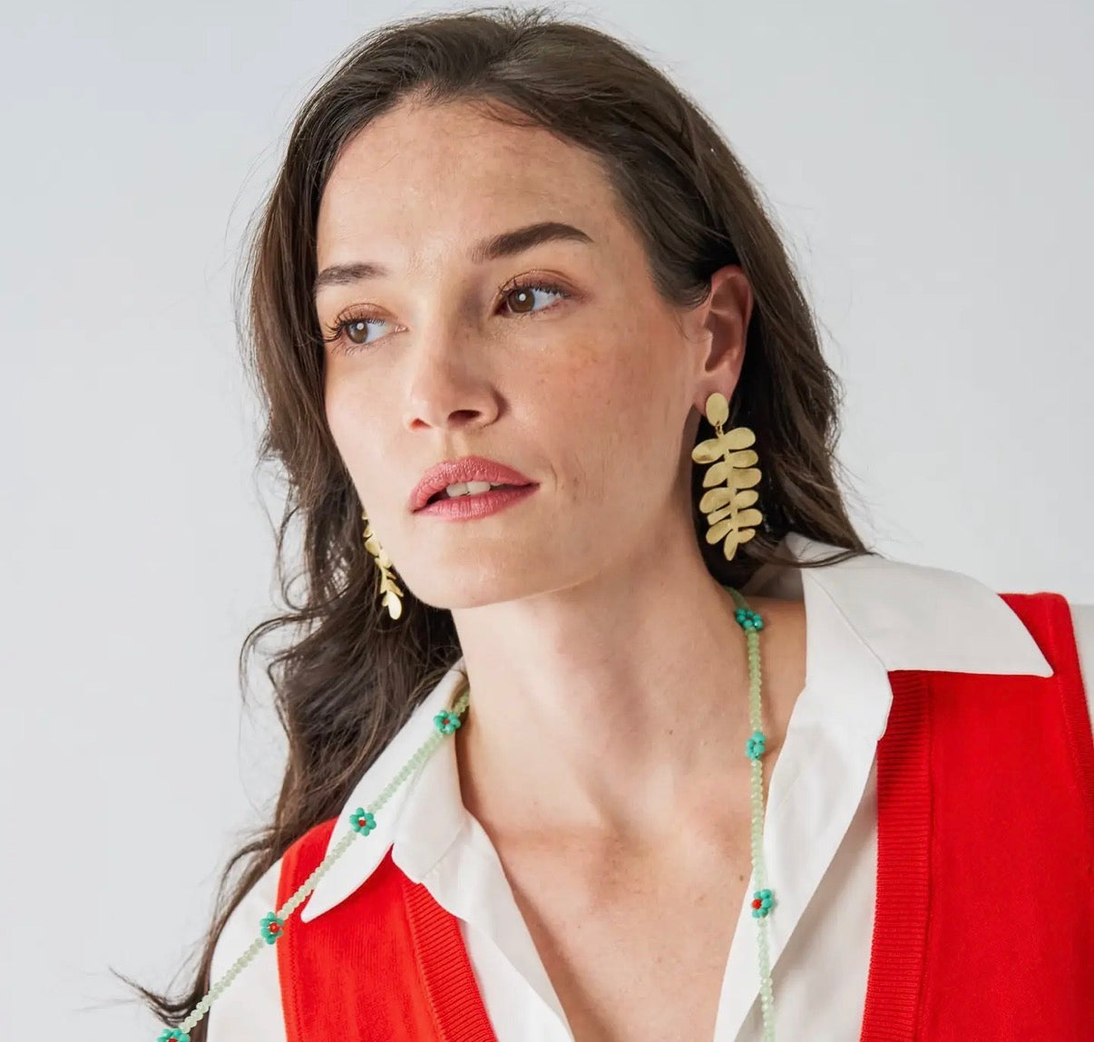 Ink + Alloy Leaf Drop Earrings