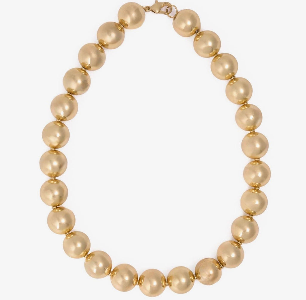 Ink + Alloy Gold Brass Beaded Necklace