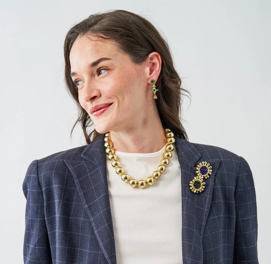 Ink + Alloy Gold Brass Beaded Necklace