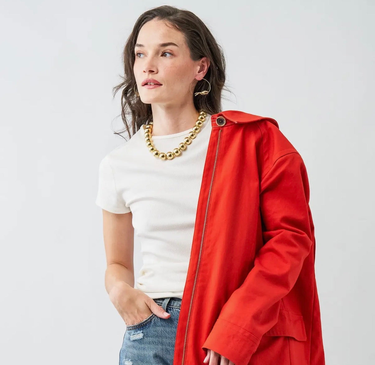 Ink + Alloy Gold Brass Beaded Necklace