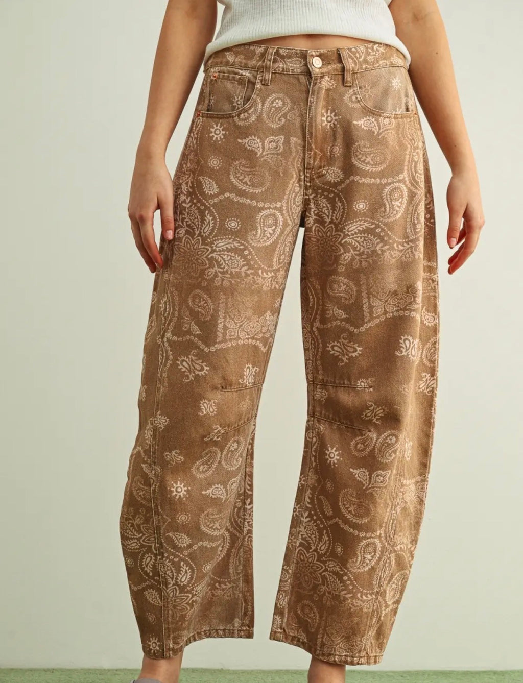 Cassie Paisley Denim Pants
