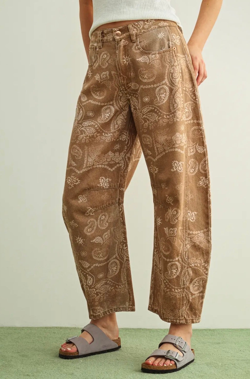 Cassie Paisley Denim Pants