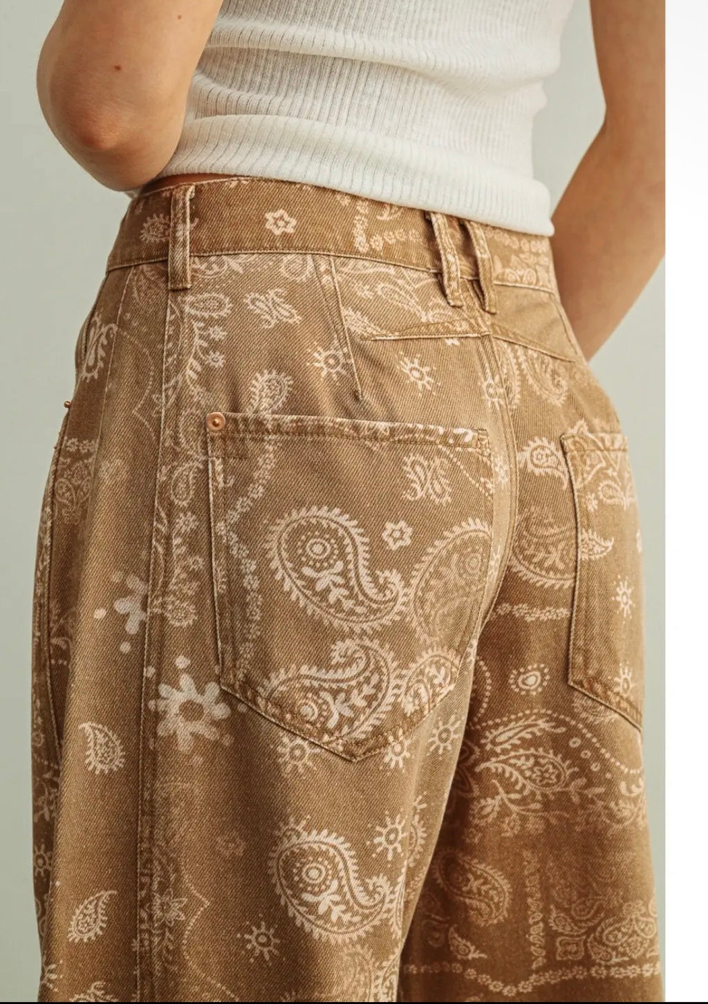 Cassie Paisley Denim Pants