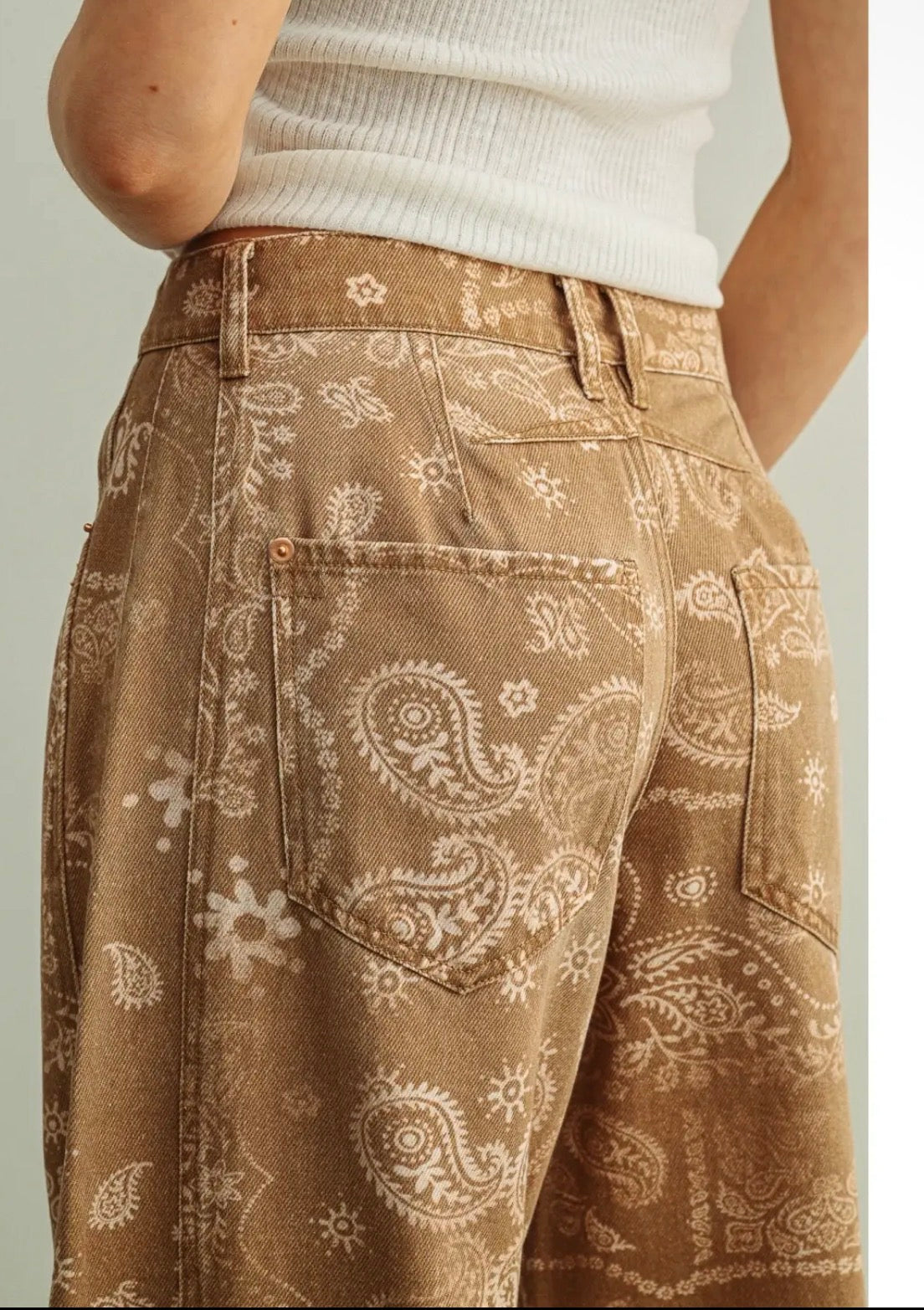 Cassie Paisley Denim Pants