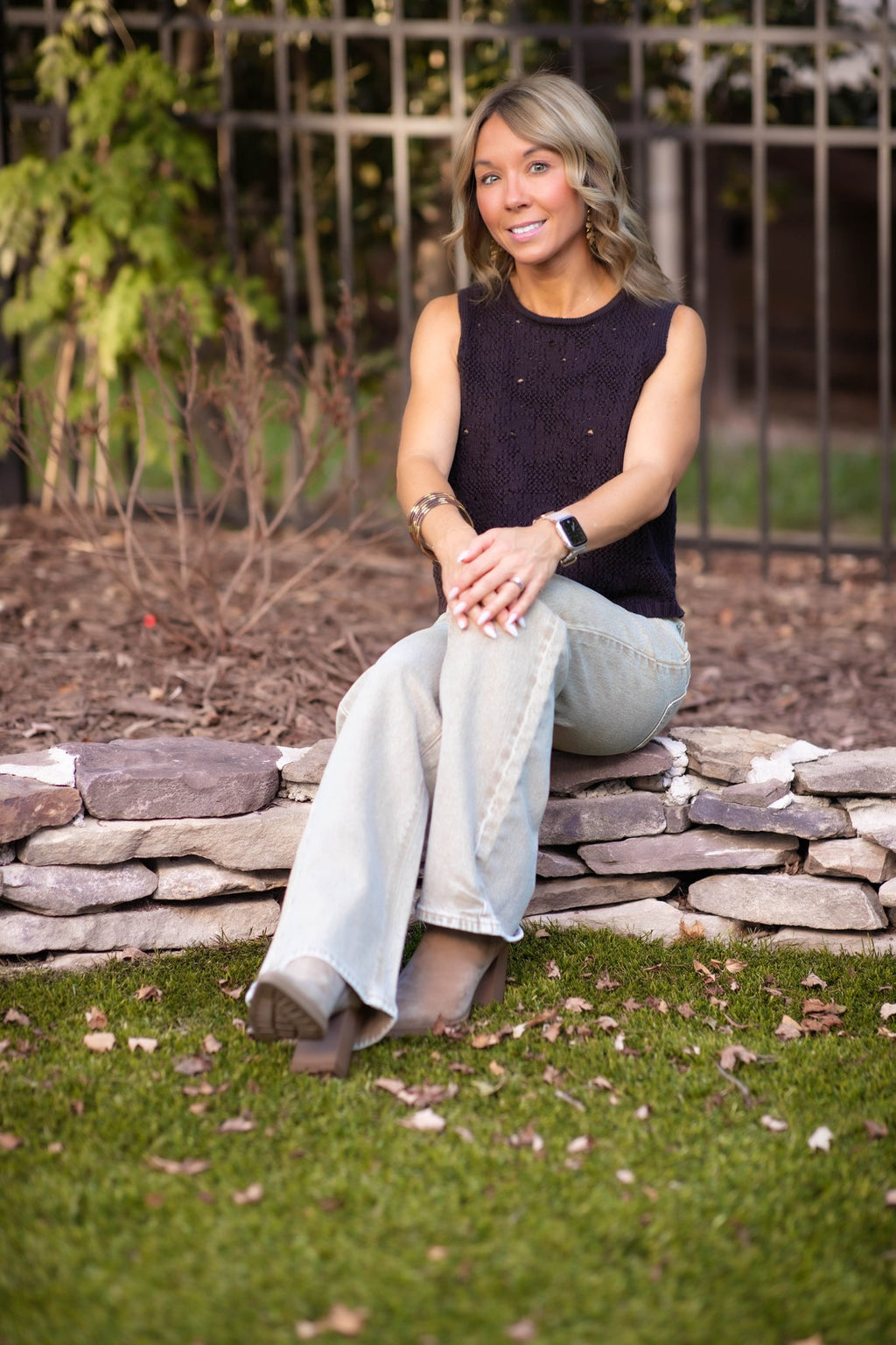 Carrie Sleeveless Knit Sweater