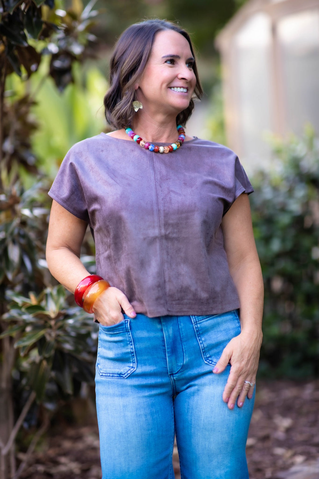 Brianna Suede Top