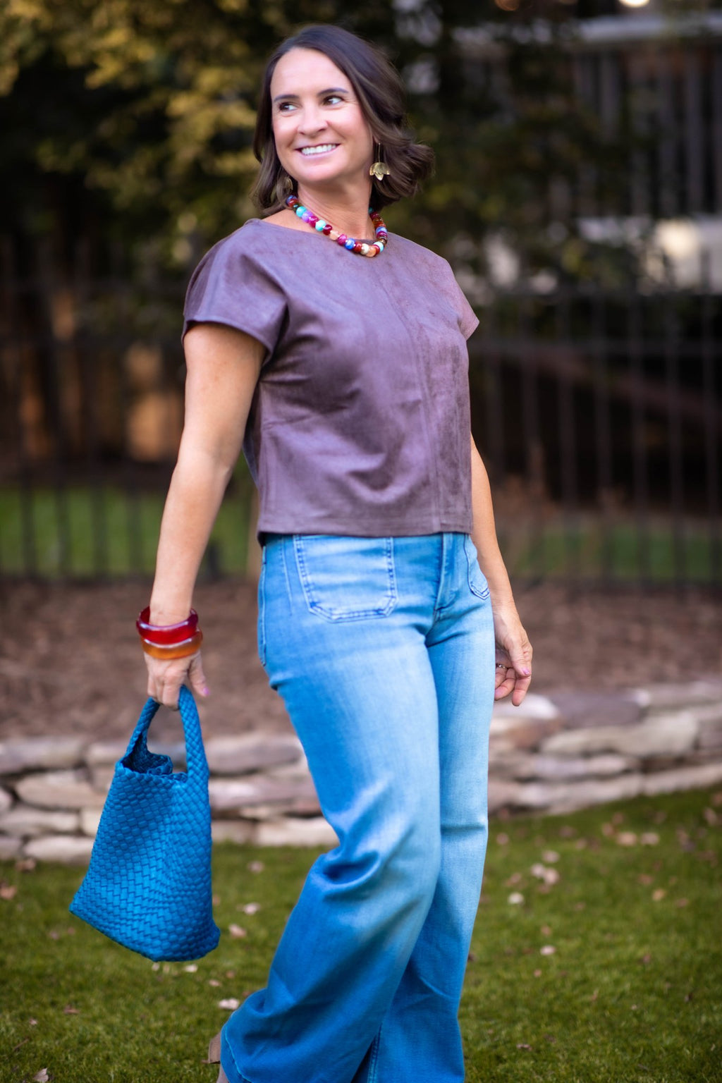 Brianna Suede Top
