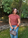 Alaina Suede Top