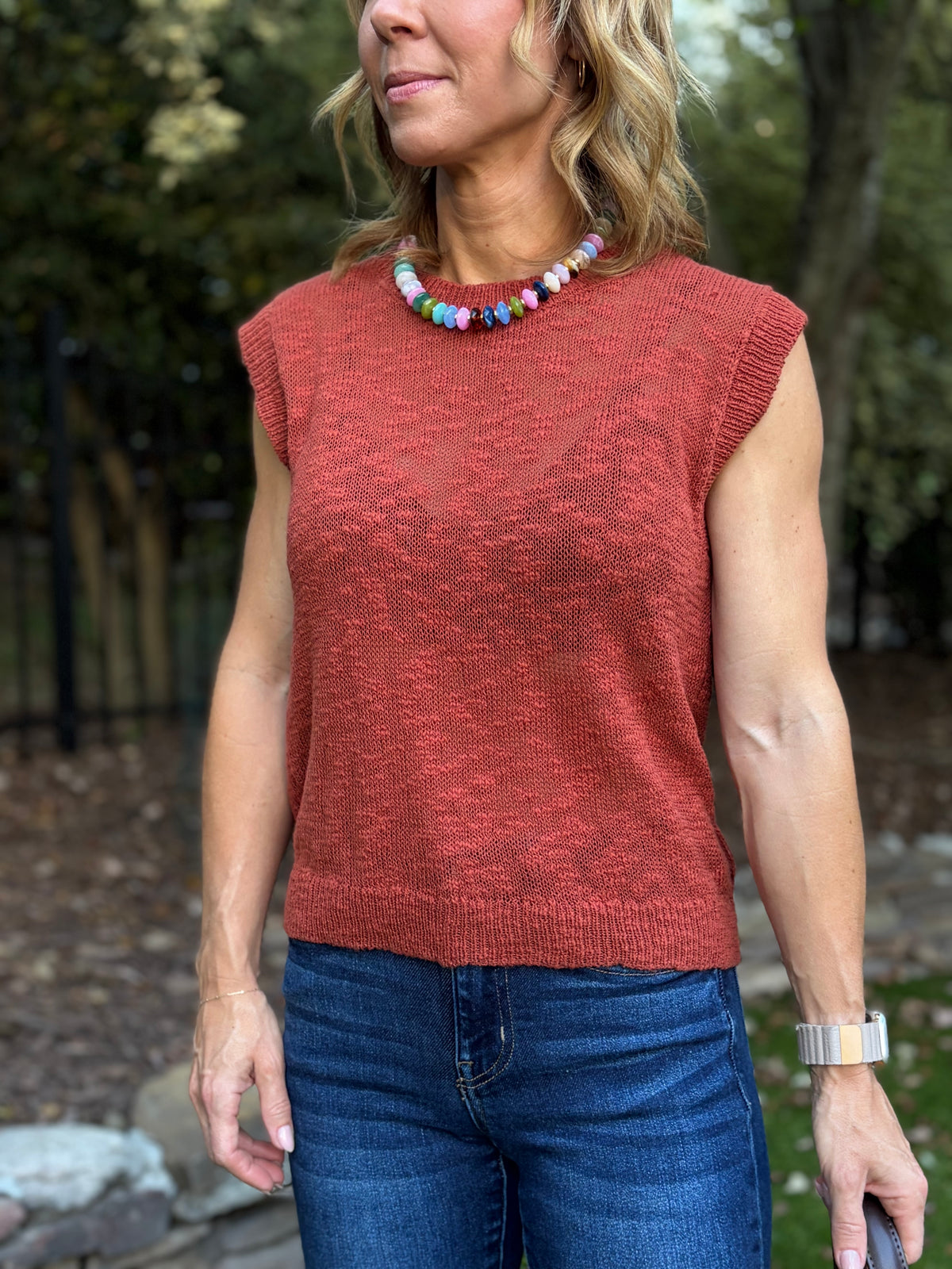 Mya Sleeveless Sweater