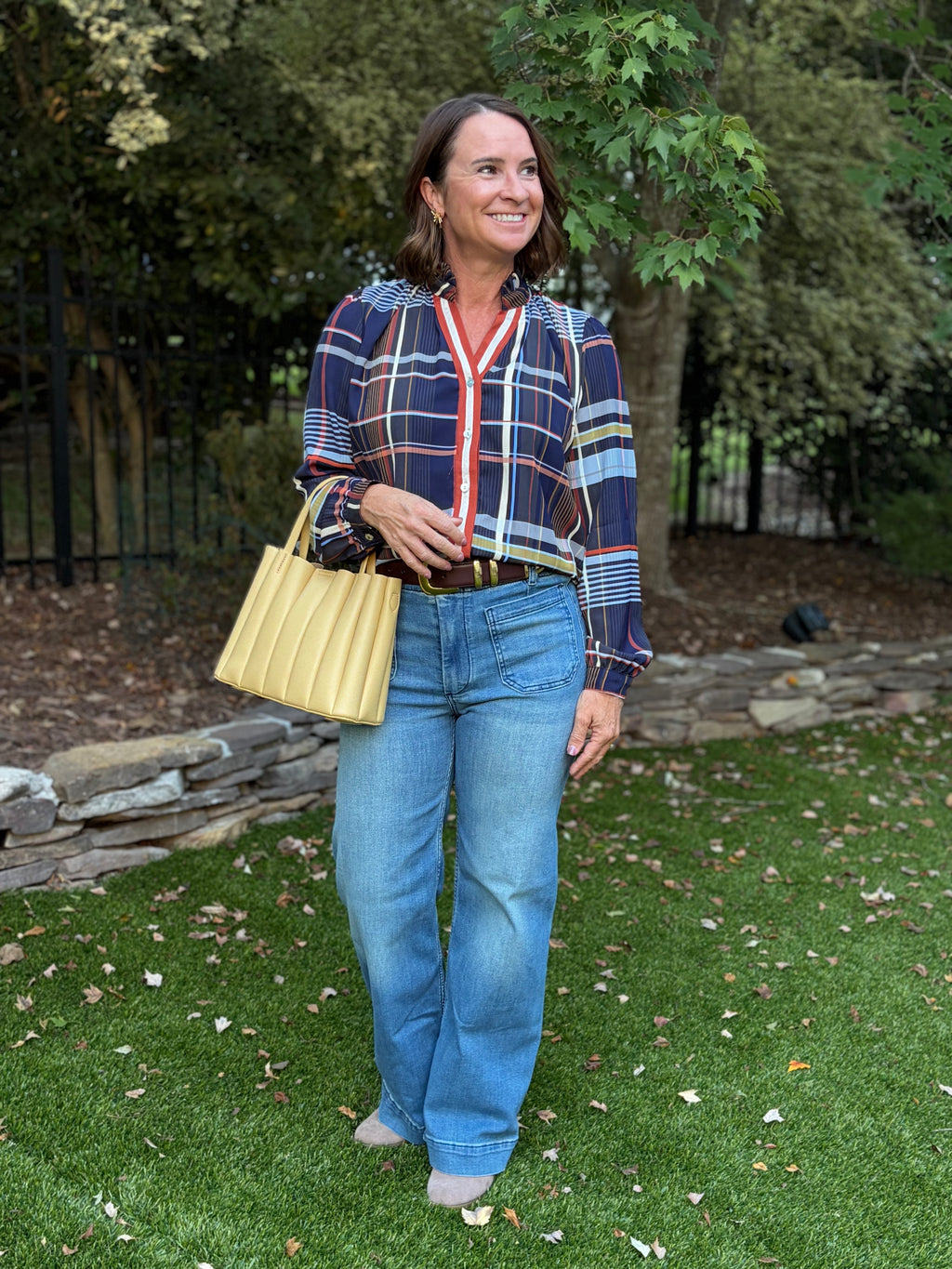 Jane Plaid Blouse