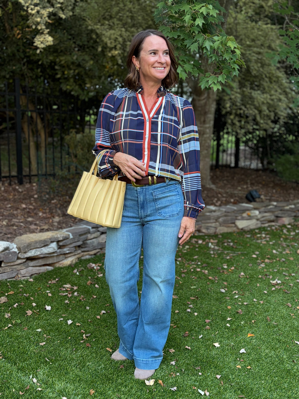 Jane Plaid Blouse
