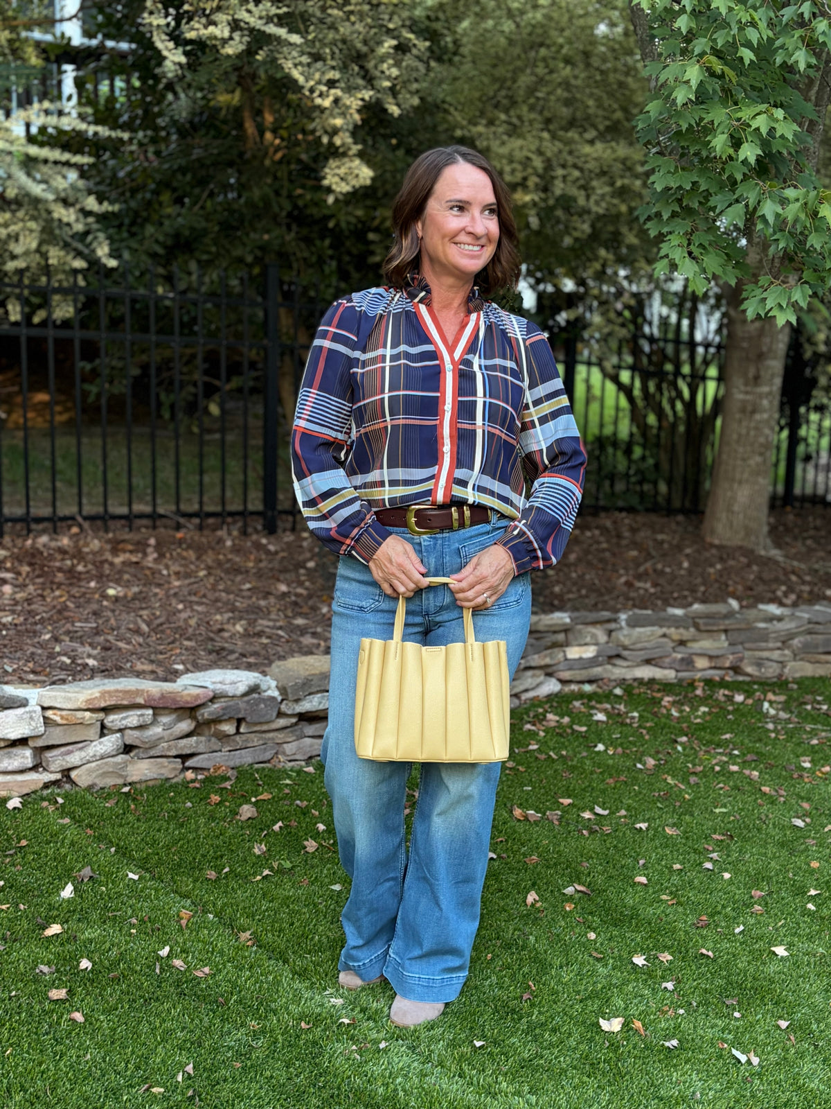 Jane Plaid Blouse