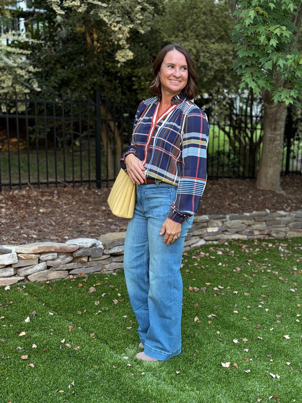 Jane Plaid Blouse