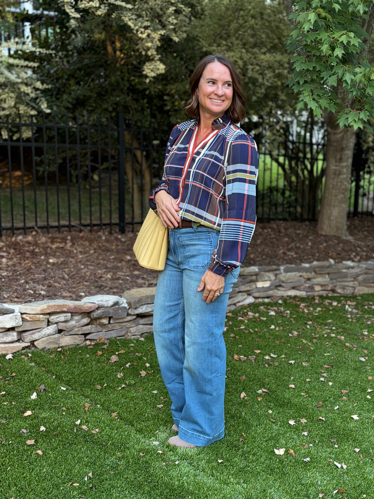 Jane Plaid Blouse