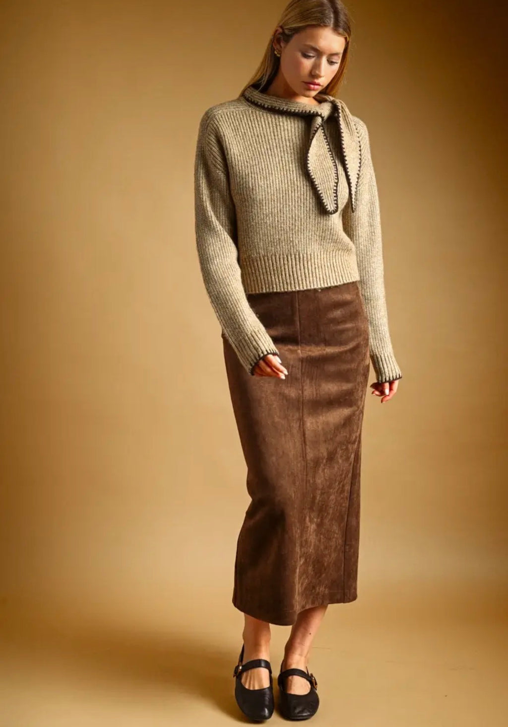 Victoria Suede Skirt