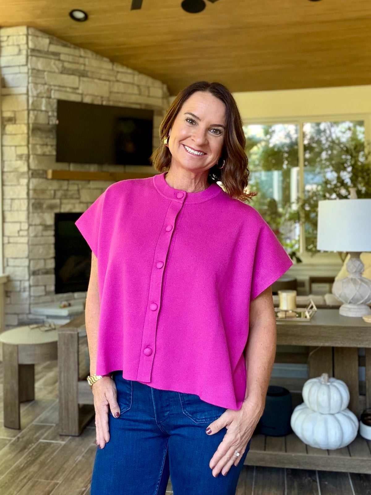 Petunia Button Sweater