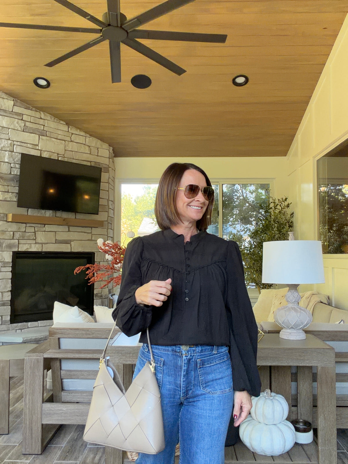 Shiloh Black Eyelet Blouse by Six Fify