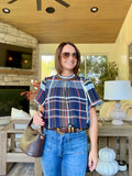 Natalie Plaid Blouse