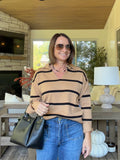 Callie Stripe Sweater by Six Fifty