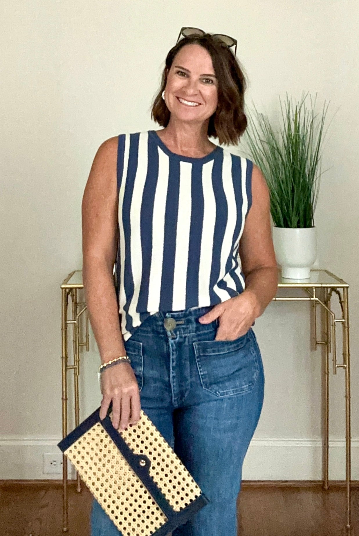 Veronica Stripe Sweater Tank