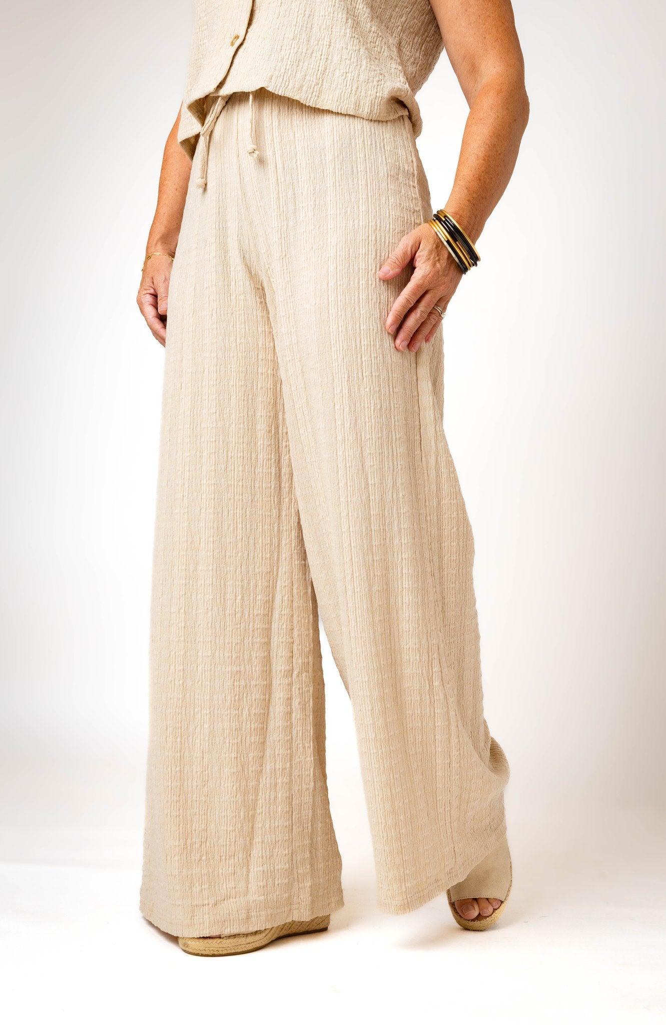 Sabrina Textured Pants