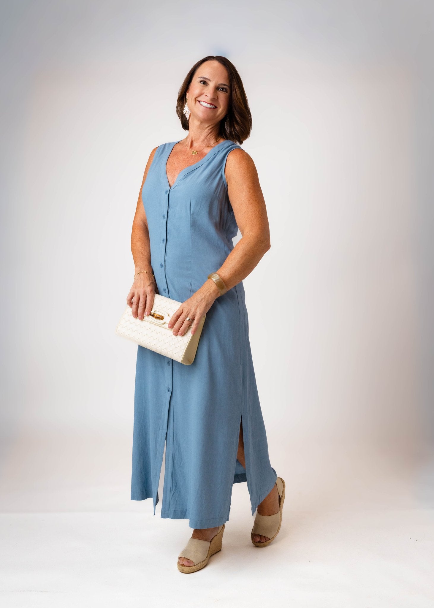 Alley Blue Button Dress