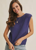 Tuscany Open Knit Yoke Top