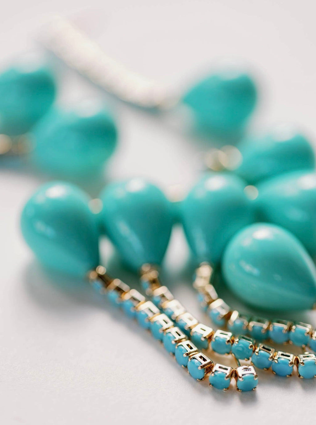 Turquoise Swinging Statement Earrings