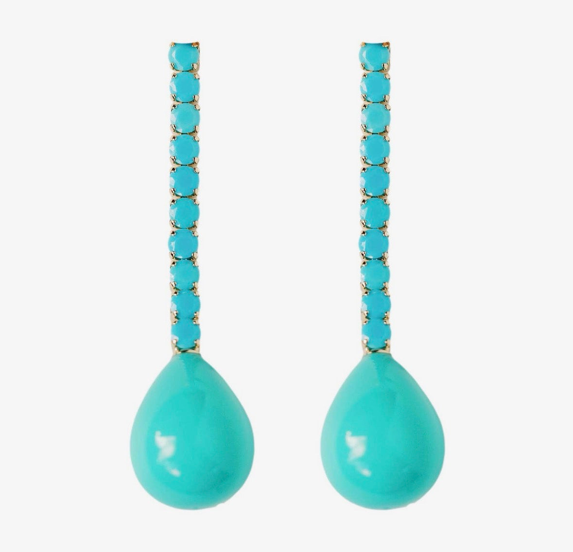 Turquoise Swinging Statement Earrings