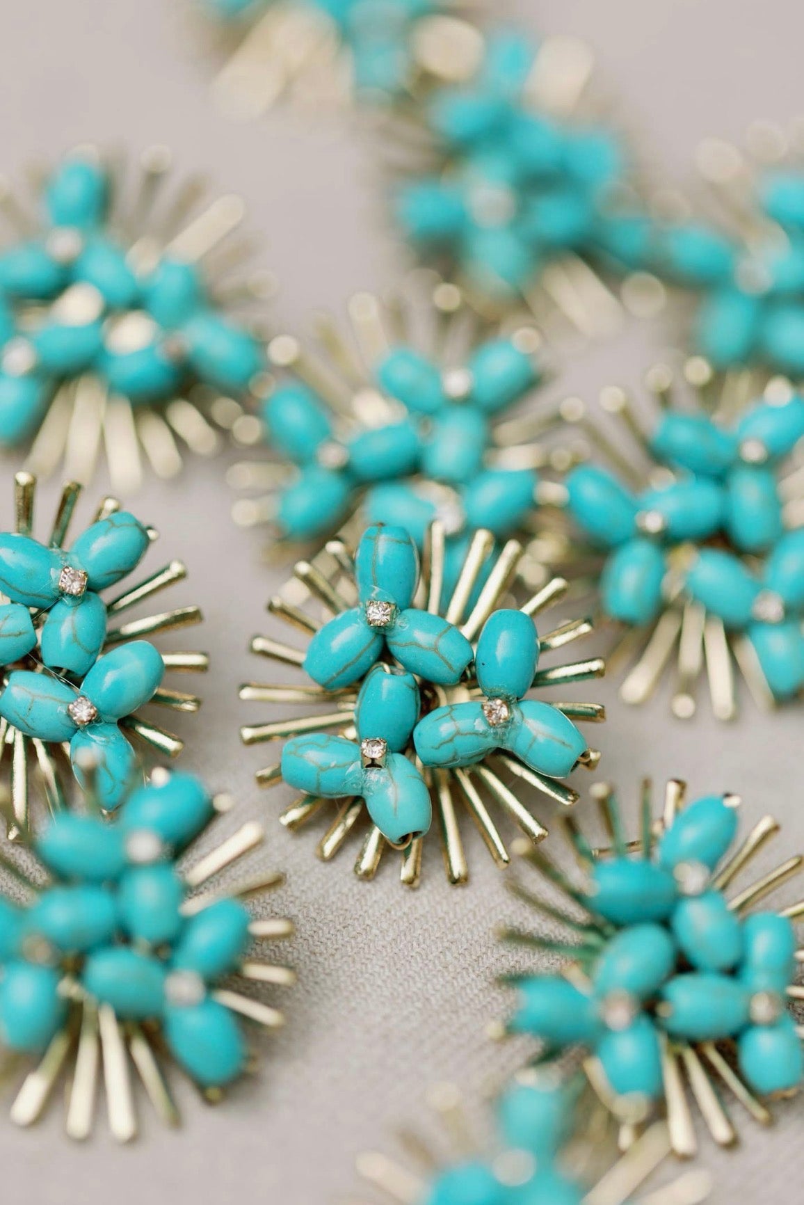 Starburst Turquoise Stud Earrings
