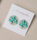 Starburst Turquoise Stud Earrings