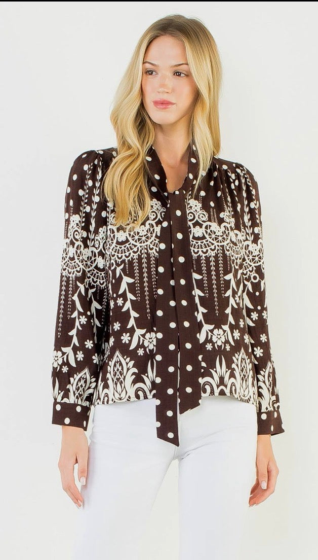 Peyton Polka Dot Blouse By THML