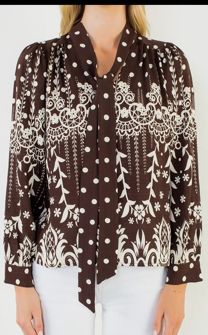 Peyton Polka Dot Blouse By THML
